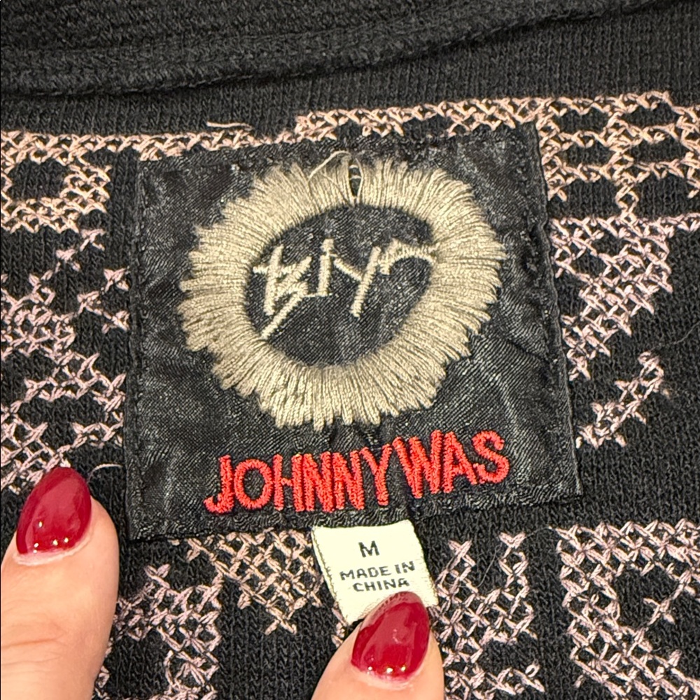 Johnny Was Black Multicolor Patterned Cardigan - Picture 2 of 5